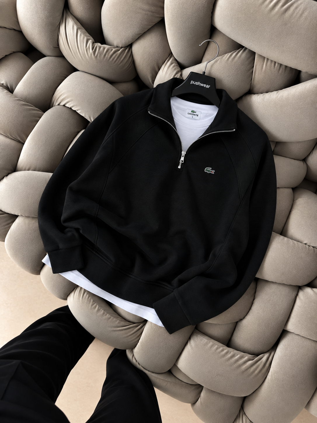Lacste Yarım Fermuarlı Dik Yaka Sweatshirt