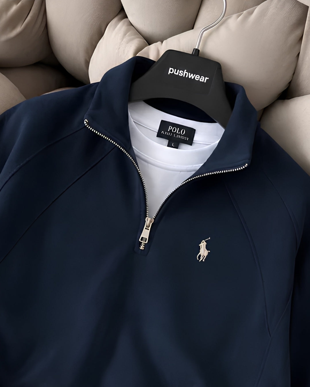 Plo Rlph Larn Yarım Fermuarlı Dik Yaka Sweatshirt