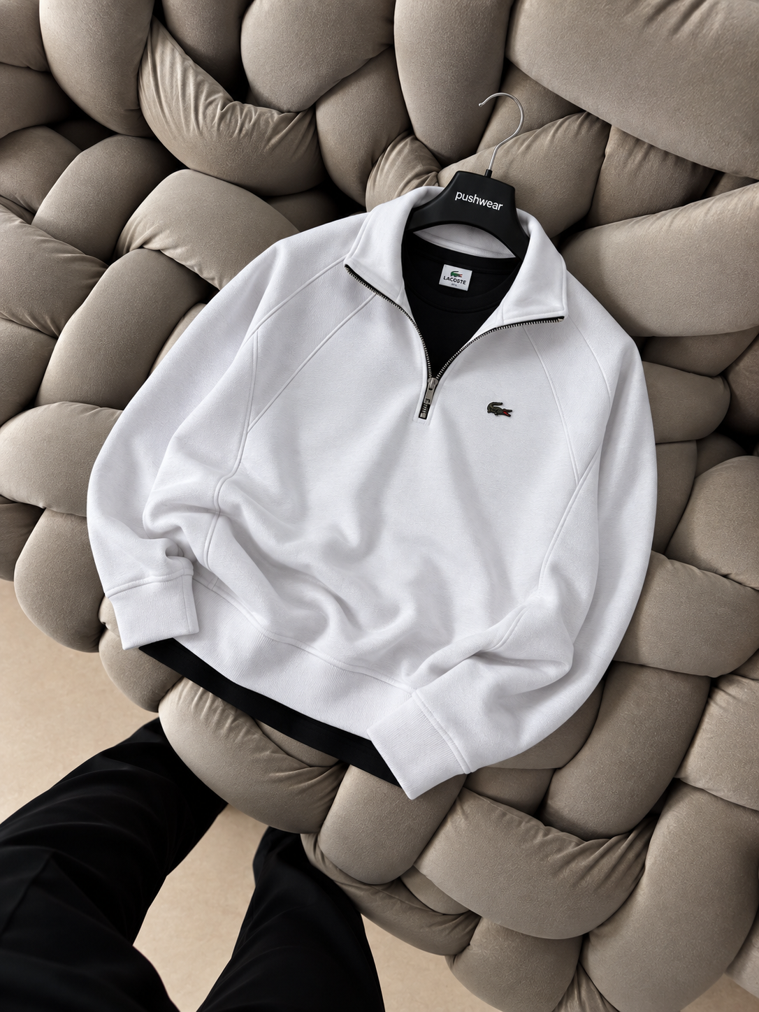 Lacste Yarım Fermuarlı Dik Yaka Sweatshirt
