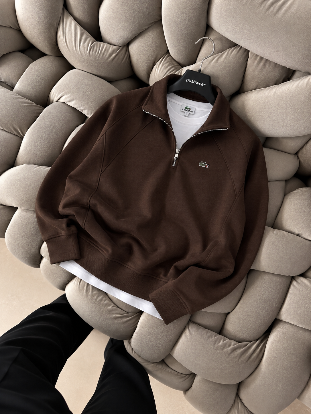 Lacste Yarım Fermuarlı Dik Yaka Sweatshirt