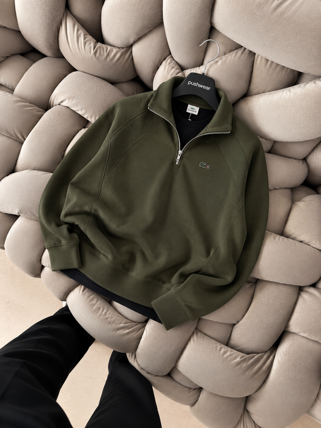 Lacste Yarım Fermuarlı Dik Yaka Sweatshirt