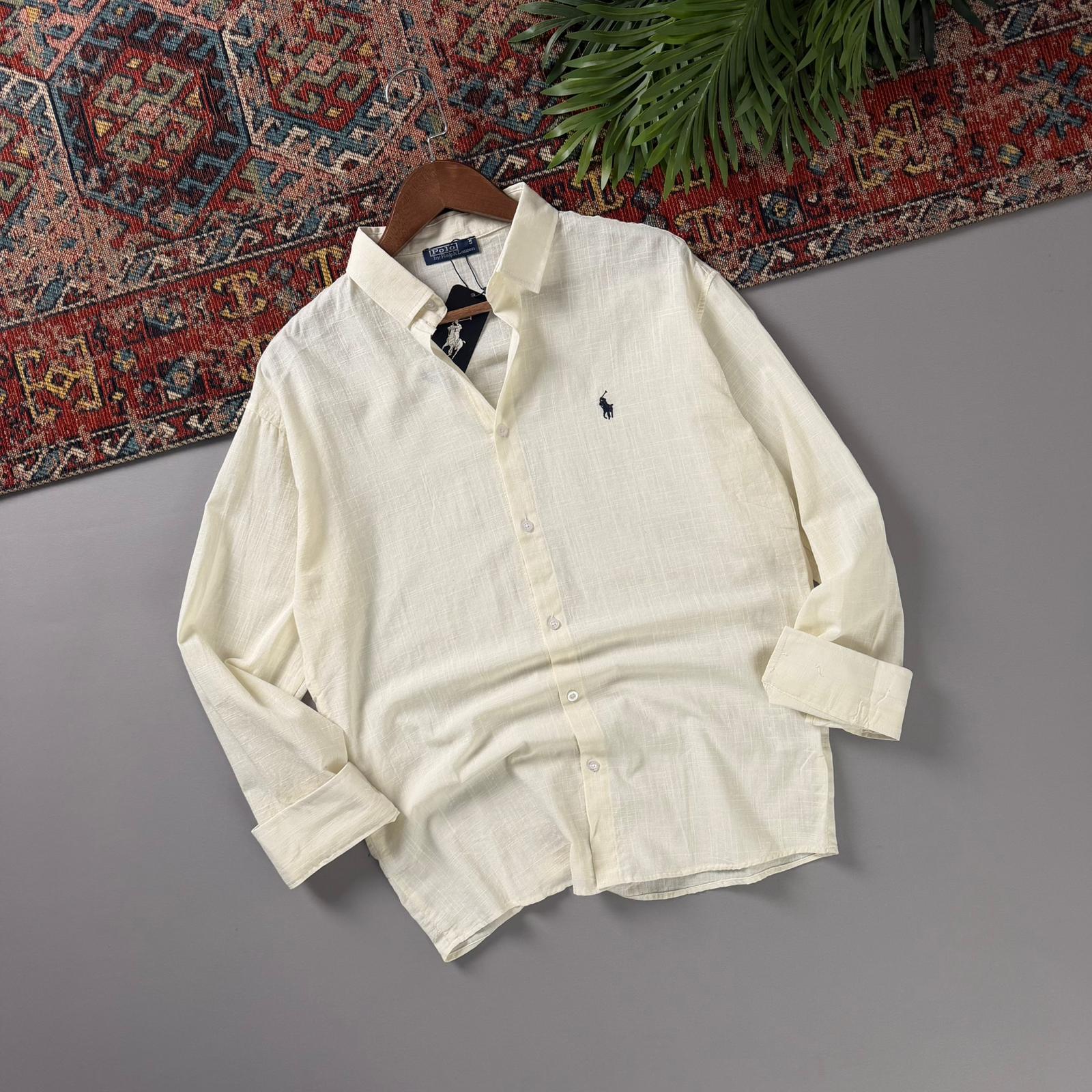 Polo Ralph Lauren Krem Keten Gömlek