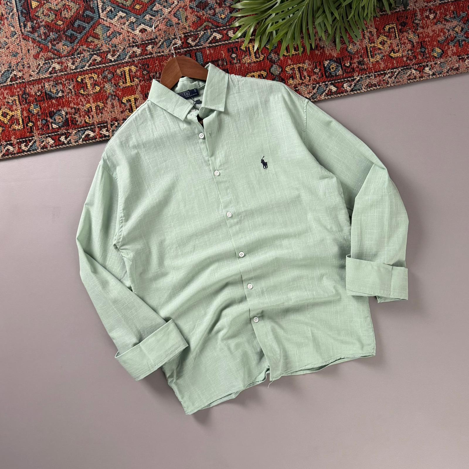 Polo Ralph Lauren Mint Yeşili Keten Gömlek