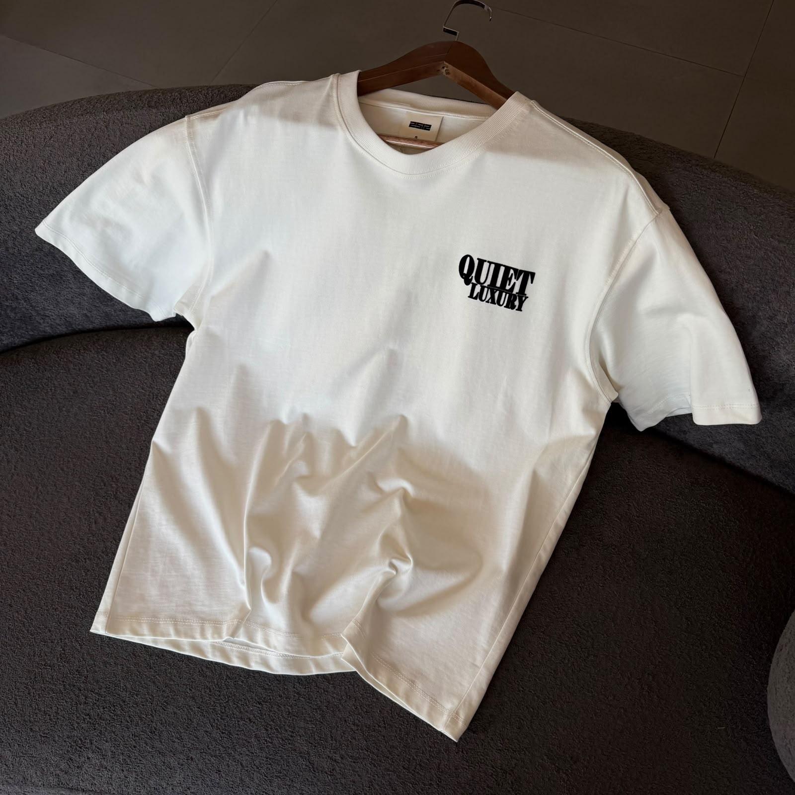 Oversize Baskılı Beyaz Tshirt