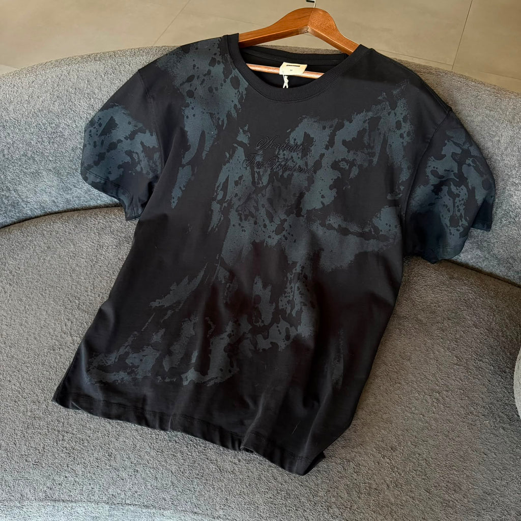 Oversize Kabartmalı Baskılı Tshirt