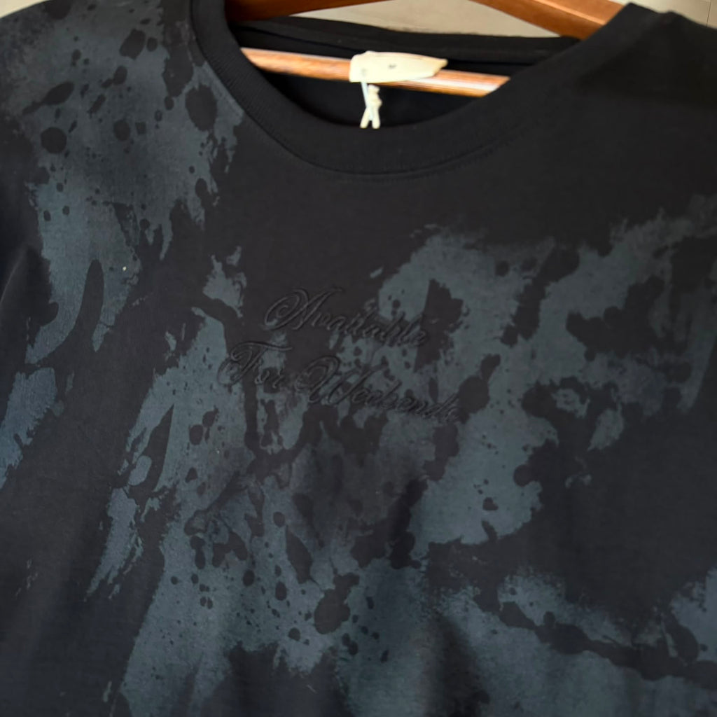 Oversize Kabartmalı Baskılı Tshirt