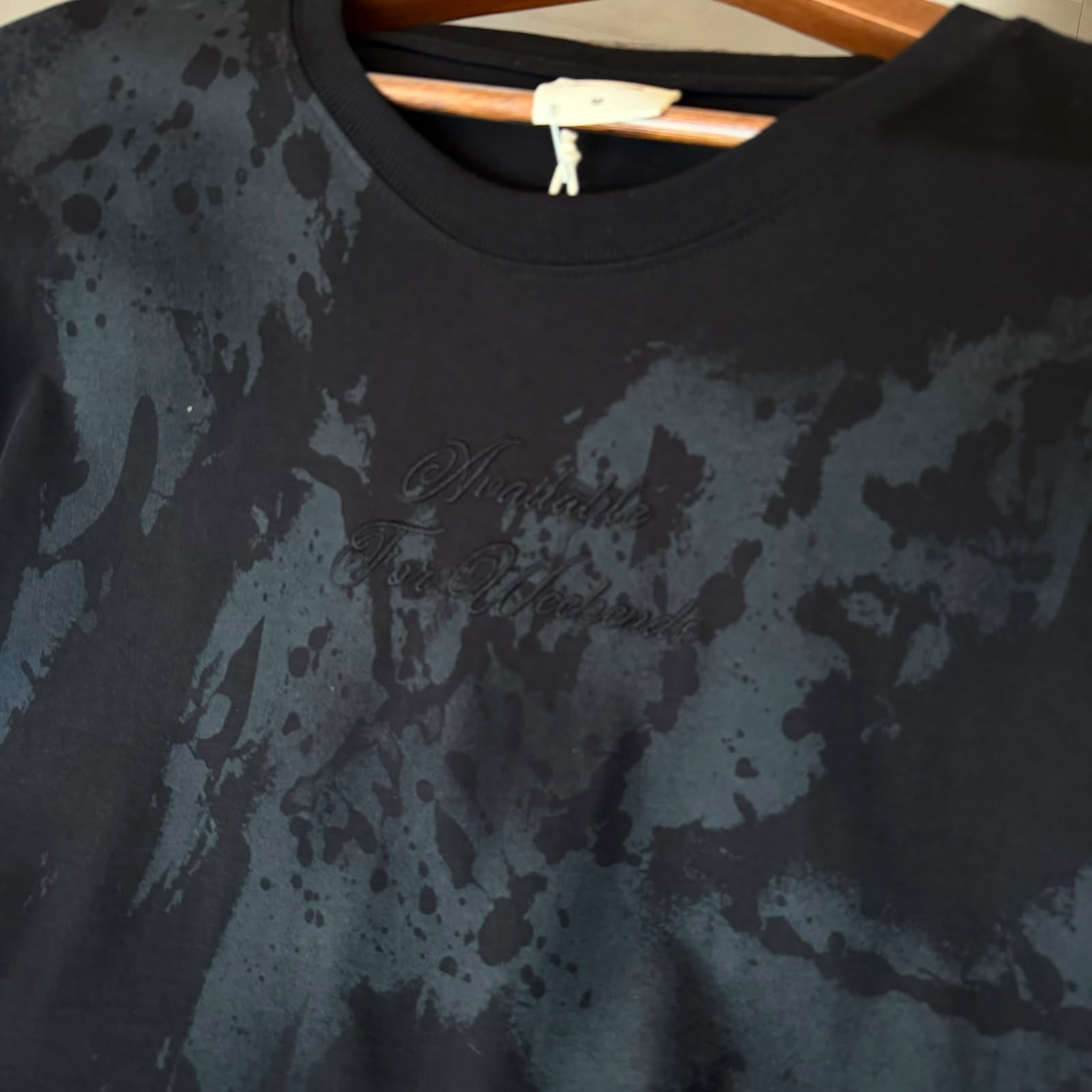 Oversize Kabartmalı Baskılı Tshirt