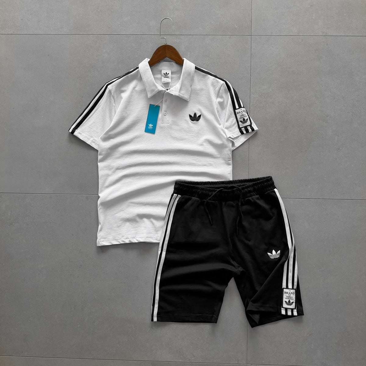 Adidas Nakışlı Alt Üst Takım - Beyaz