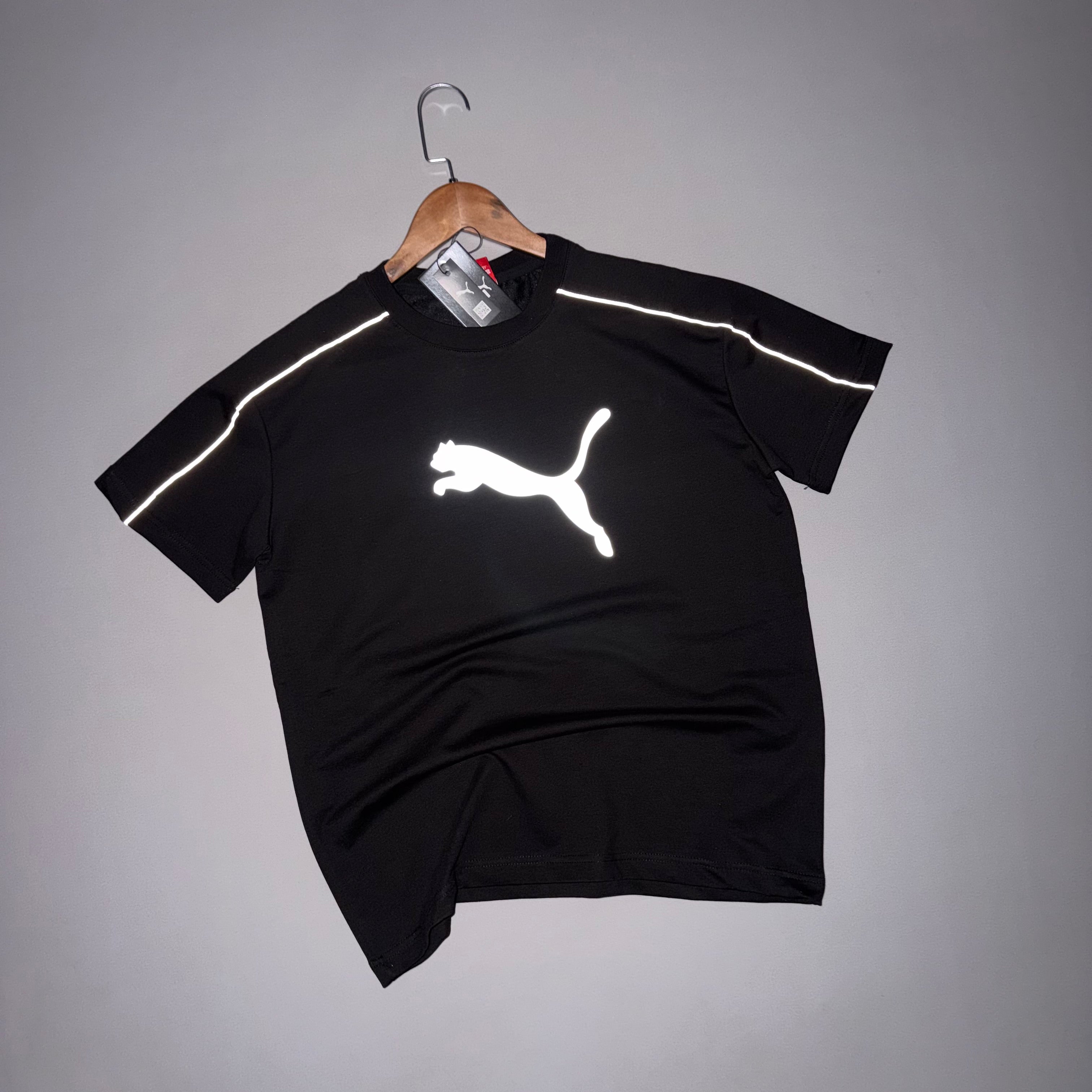 Reflektörlü Baskılı Beyaz Tshirt