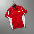 Ferrari Yazılı Kırmızı Beyaz Polo Yaka Tshirt