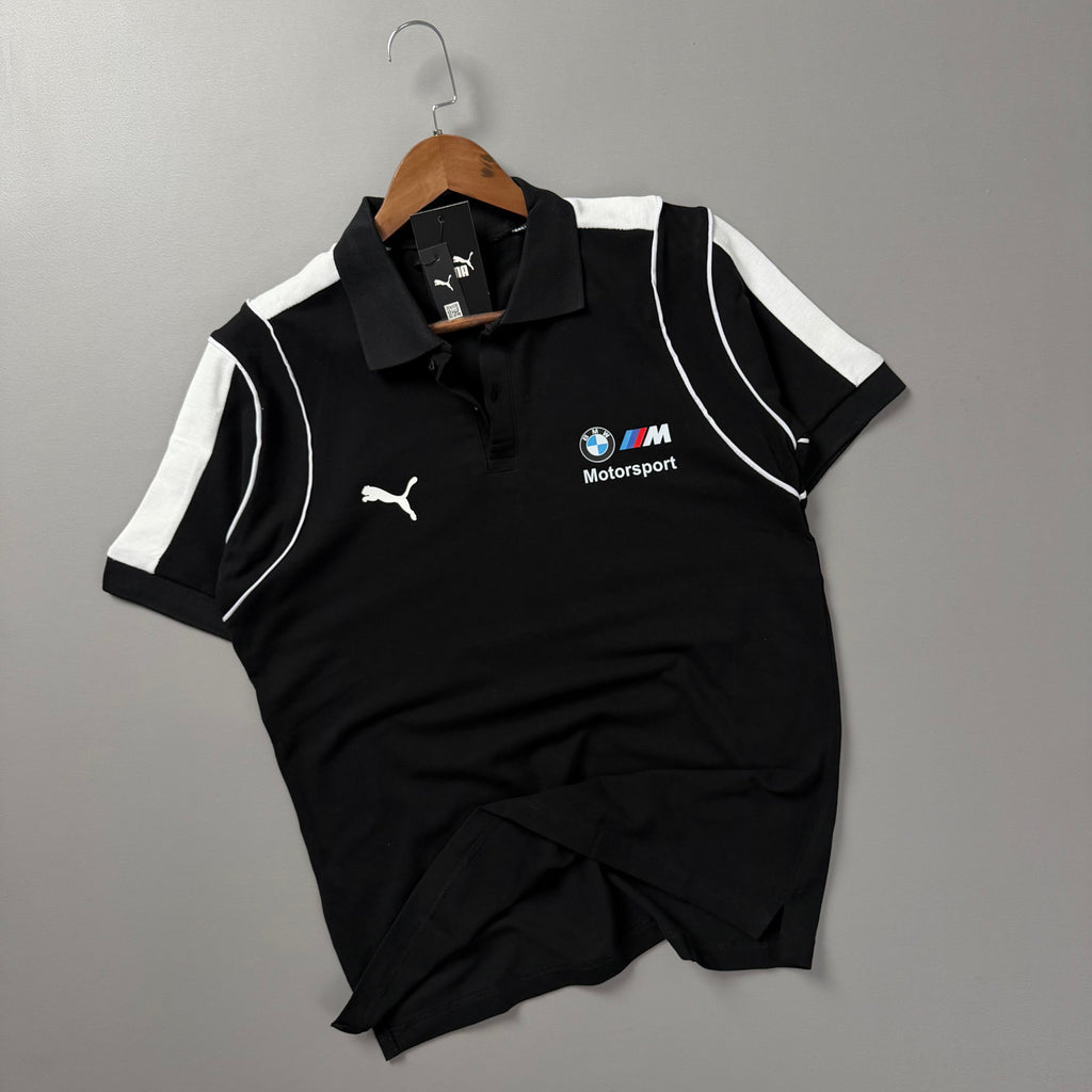 Bmw Baskılı Siyah Polo Yaka