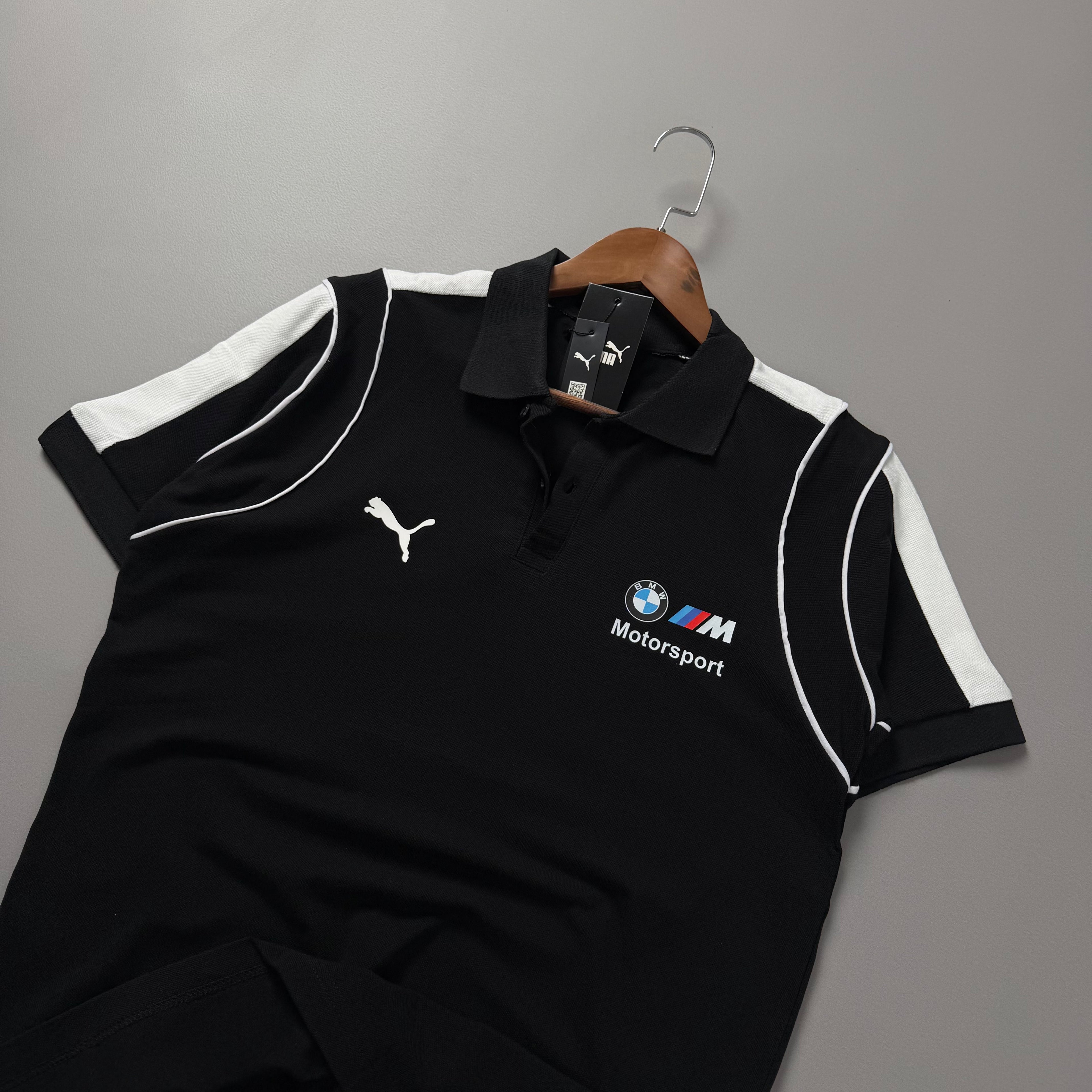 Bmw Baskılı Siyah Polo Yaka